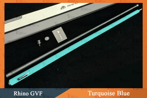 Cơ, Gậy Bi-a Rhino GVF Turquoise Blue Ngọn Carbon