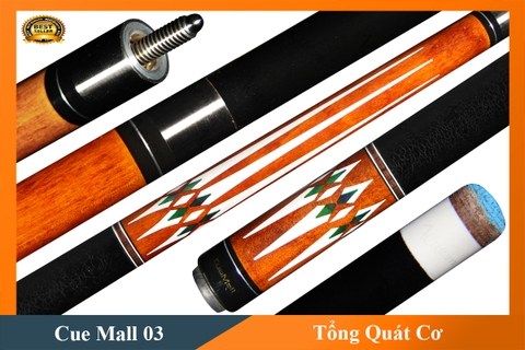 Cơ, Gậy Bi-a Cue Mall 03 Ngọn Sơn Đen  | 1Cue.vn