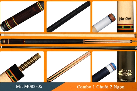 Cơ., Gậy Bi-a Mit M083-05 Combo 2 Ngọn mitCues, Black Arrow2 1Cue.vn