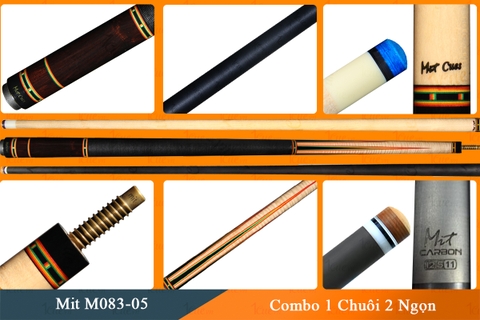 Cơ, Gậy Bi-a Mit M083-05 Combo 2 Ngọn MitCues, Mit Carbon 1Cue.vn