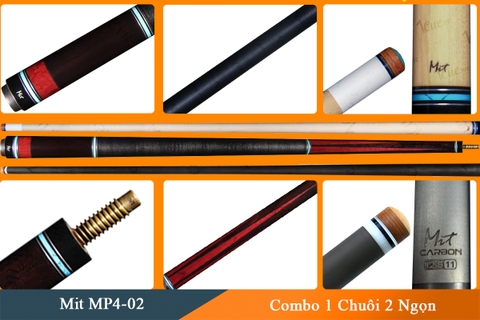 Cơ, Gậy Bi-a Mit MP4-02 Combo 2 Ngọn MitCues, Mit Carbon 1Cue.vn