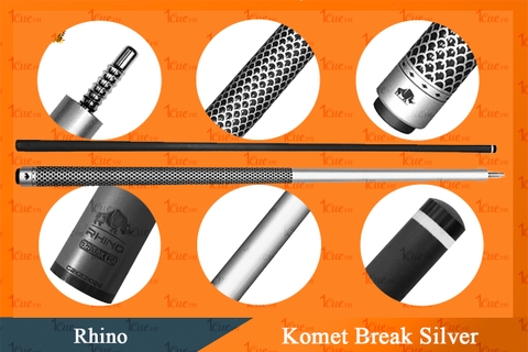 Cơ Gậy Bi-a Phá Rhino Break Komet Silver 1Cue.vn