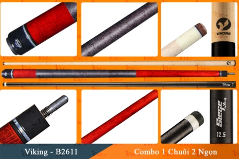 Cơ, Gậy Bi-a Viking-VK B2611 Combo 2 Ngọn Vikore, Siege 1Cue.vn