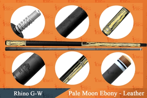 Cơ, Gậy Bi-a Rhino G-W Pale Moon Ebony - Leather Wrap   Ngọn Full Carbon