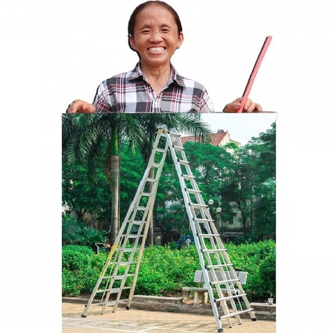 Bà Tân Vlog lần đầu thấy thang nhôm Hàn quốc khổng lồ