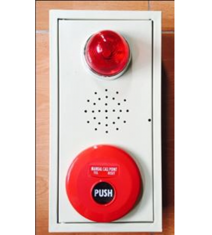 tổ hợp chuông, đèn, nút ấn báo cháy