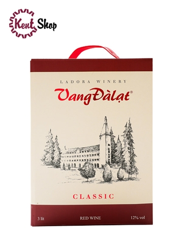 Rượu Vang Đà Lạt Classic Bịch 3L Đỏ