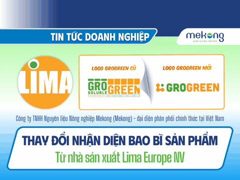 Nhà sản xuất phân bón Lima Europe NV (Bỉ) thông báo thay đổi nhận diện thương hiệu kể từ ngày 01/01/2026