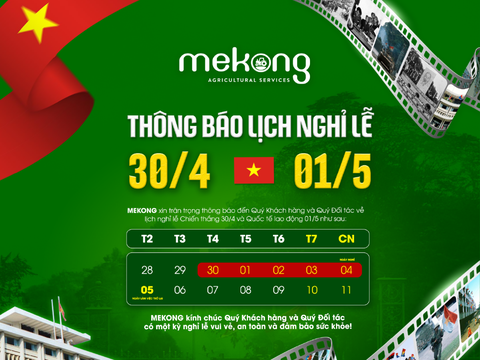 [Thông báo] Lịch nghỉ lễ ngày Chiến thắng 30/4 và Quốc tế Lao động 01/5