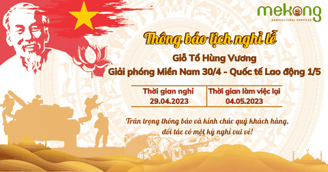 Mekong trân trọng thông báo lịch nghỉ lễ 30/4 và 01/5 năm 2023