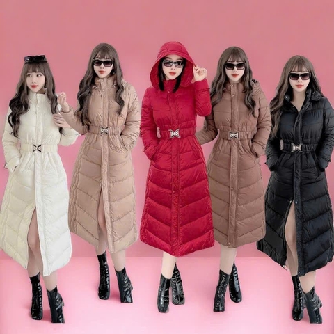 G9277 Áo Phao Nữ Dáng Dài Siêu Nhẹ Dày Ấm Thời Trang