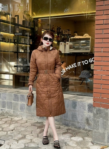 G9107 Áo Phao Nữ Dáng Dài Siêu Nhẹ Dày Ấm Thời Trang