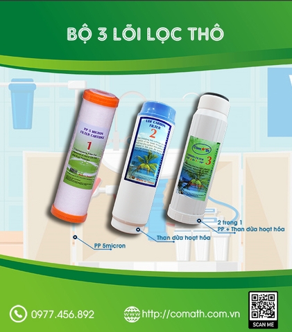 Bộ 3 lõi lọc thay thế số 1 2 3