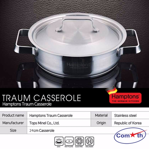 Xoong đáy 3 lớp 24cm Hamptons TRAUM-24c