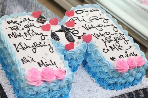 Bánh kem chữ M thư pháp độc đáo tặng mẹ vào dịp lễ: 20-10, 8-3, sinh nhật mẹ