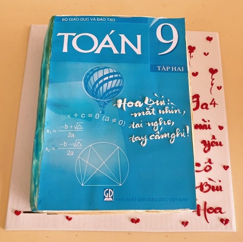 TK05 bánh kem bìa sách toán lớp 9