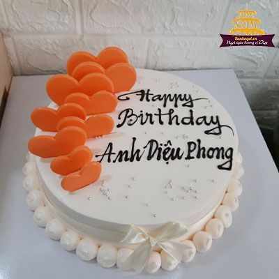 S64 bánh sinh nhật gắn tim socola