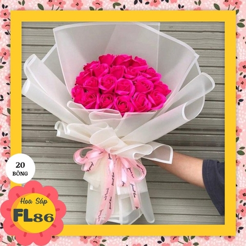 Bó hoa sáp hoa hồng vĩnh cửu FL86 mẫu 20 bông