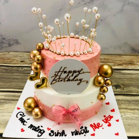 VM17 - Bánh sinh nhật vương miện 2 tầng