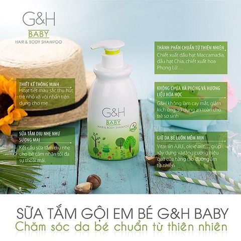 Dầu gội – sữa tắm em bé G&H