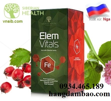 Thực phẩm chức năng Elemvitals Iron with Siberian herbs