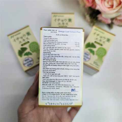 Viên bổ não Ginkgo Leaf Extract Plus 90 Viên