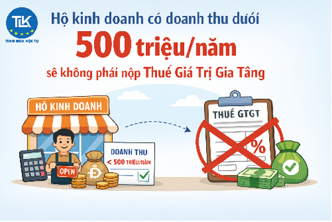 HỘ KINH DOANH CÓ DOANH THU DƯỚI 500 TRIỆU/NĂM SẼ KHÔNG PHẢI NỘP THUẾ GIÁ TRỊ GIA TĂNG