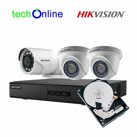 Bộ 03 camera HDTVI Hikvision 2.0MP