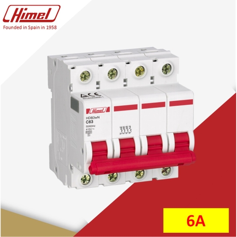 Cầu Dao Tự Động  MCB 4P 6A 6kA