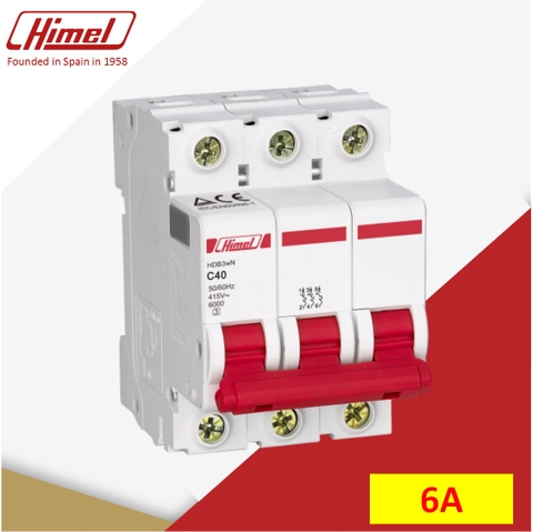 Cầu Dao Tự Động  MCB 3P, 6A, 6kA
