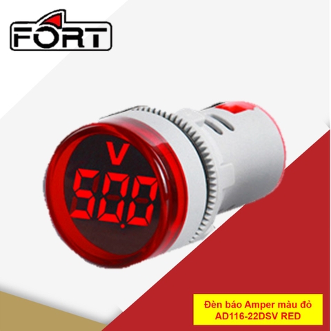 Bộ 10 cái Đèn báo Voltmeter màu đỏ - AD116-22DSV RED Fort