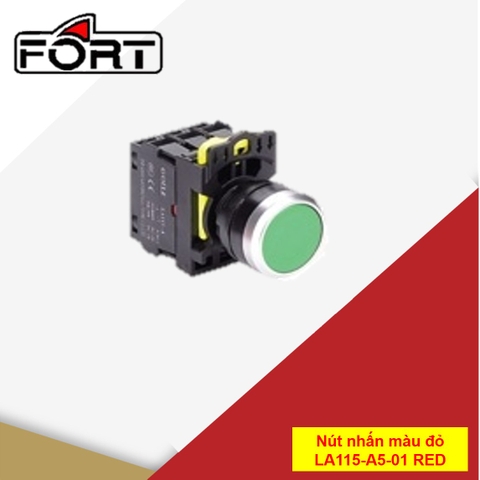 Nút nhấn có đèn LED Ф22mm 220V 1NO+1NC Đỏ