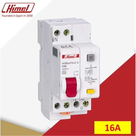 Cầu Dao Chống Rò RCBO 30mA, 1P+N, 16A