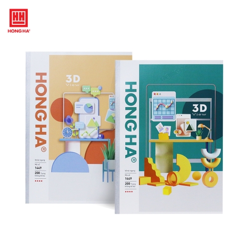 Vở kẻ ngang 200 trang Study 3D View Hồng Hà - 1449