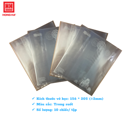 Bọc vở nilon cấp I Hồng Hà (156x205mm) - 3156