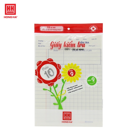 Giấy kiểm tra cấp 1, 4 ô ly - 4961