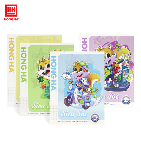 Vở 4 ô ly 96 trang Hồng Hà Class Siêu Sóc - 0329