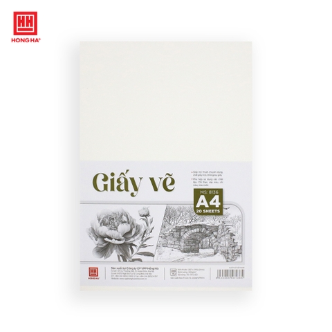 Copy of Giấy vẽ A4 Hồng Hà định lượng 300gsm - 8136
