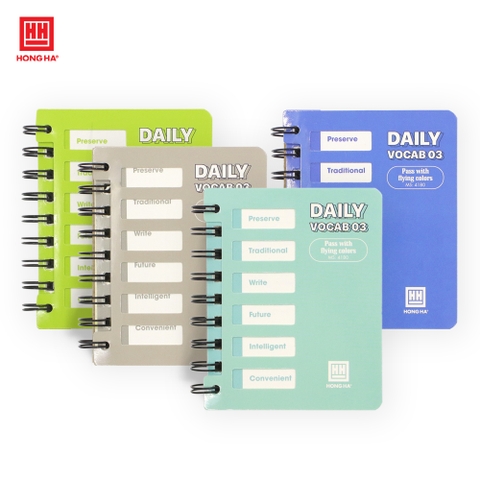 Sổ lò xo Daily Vocab 03 Hồng Hà 200 trang - 4180