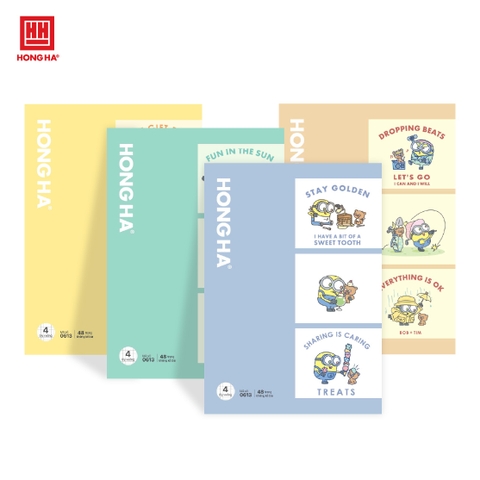 Vở 4 ô ly 48 trang Hồng Hà school Baby Minions - 0613