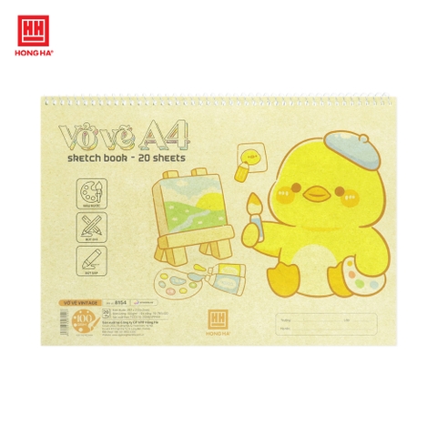 Vở vẽ lò xo Vintage A4 Hồng Hà - 8154