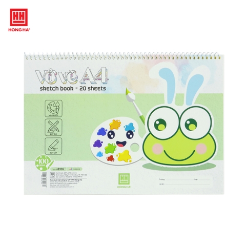 Vở vẽ lò xo Ếch Cốm A4 Hồng Hà - 8155