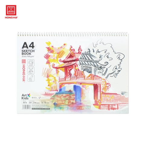 Vở vẽ lò xo Art Kids A4 Hồng Hà - 4974