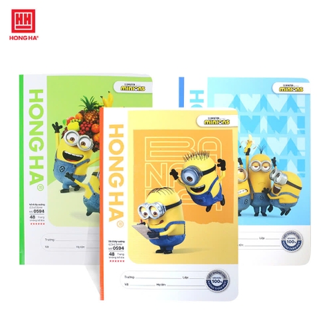 Vở 4 ô ly 48 trang Hồng Hà School Minions - 0594