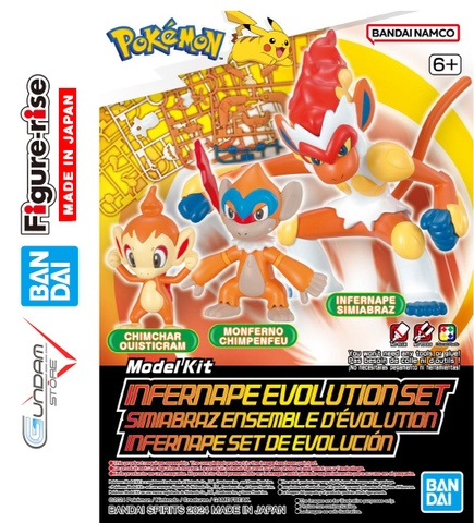 Mô Hình Pokemon Infernape Goukazaru evolution Set Pokepla Collection Quick Bandai Đồ Chơi Lắp Ráp Anime Nhật