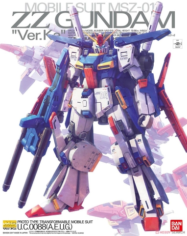 Mô Hình Gundam MG ZZ Ver Ka Bandai 1/100 Master Grade Đồ Chơi Lắp Ráp Anime Nhật