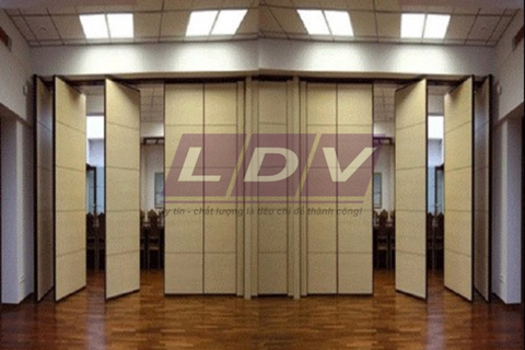 Vách ngăn di động Laminate màu be thiết kế đặc sắc