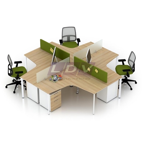 Module bàn làm việc 4 chỗ MD4-LDV-02