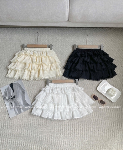Chân váy 4 tầng - Trắng