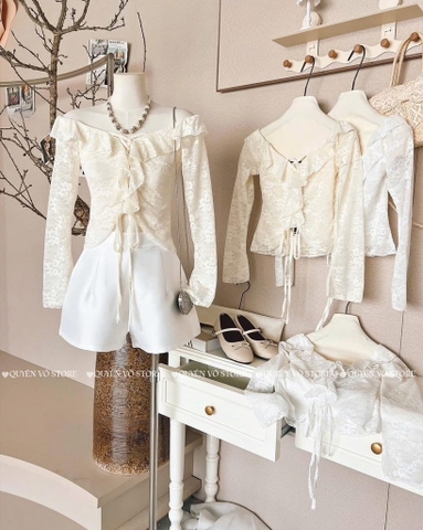Áo ren 58168 - Trắng